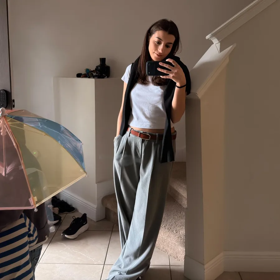 Cloe mirror portrait from a May 2026 Instagram carousel